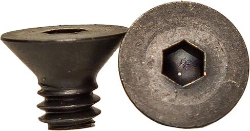 HOLO-KROME 60058 1/4"-20 x 1/2" ASTM F835 Hex Drive لمسة نهائية من أكسيد أسود من سبائك الصلب بغطاء مسطح - صنع في الولايات المتحدة الأمريكية (عبوة من 100 قطعة) in Saudi Arabia