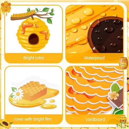 Colarr Birthday Bulletin Board Set for Classroom Under The Sea Spring Bug Bee Theme Happy Birthday Bulletin Board Decoration Months Ocean Honeycomb Cutouts Calendar School Wall Decor(Bugs) in Saudi Arabia