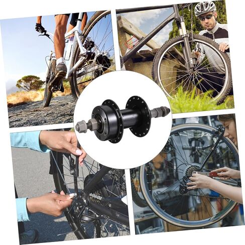 Toddmomy 1pc Bicycle hub Bicycle Accessories Bike Bearing Hub Bearing Hubs 32 Holes Bike Hub Metal Bike hub Parts Bike Supplies Front or Rear Hub Bike Repair Tool Before and After axle Iron in Saudi Arabia