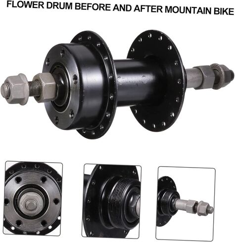Toddmomy 1pc Bicycle hub Bicycle Accessories Bike Bearing Hub Bearing Hubs 32 Holes Bike Hub Metal Bike hub Parts Bike Supplies Front or Rear Hub Bike Repair Tool Before and After axle Iron in Saudi Arabia