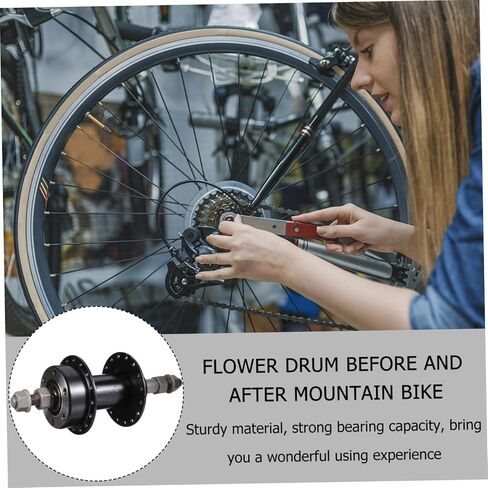 Toddmomy 1pc Bicycle hub Bicycle Accessories Bike Bearing Hub Bearing Hubs 32 Holes Bike Hub Metal Bike hub Parts Bike Supplies Front or Rear Hub Bike Repair Tool Before and After axle Iron in Saudi Arabia