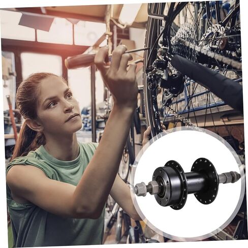 Toddmomy 1pc Bicycle hub Bicycle Accessories Bike Bearing Hub Bearing Hubs 32 Holes Bike Hub Metal Bike hub Parts Bike Supplies Front or Rear Hub Bike Repair Tool Before and After axle Iron in Saudi Arabia
