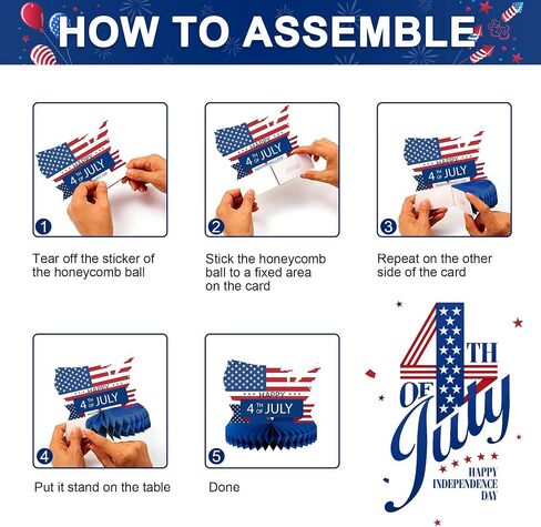 9 PCS 4th of July Decorations, Patriotic Decorations Centerpieces for 4th of July Party Decorations in Saudi Arabia