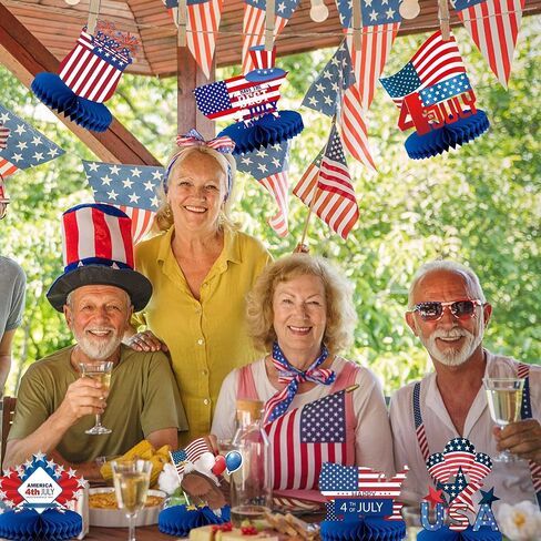 9 PCS 4th of July Decorations, Patriotic Decorations Centerpieces for 4th of July Party Decorations in Saudi Arabia