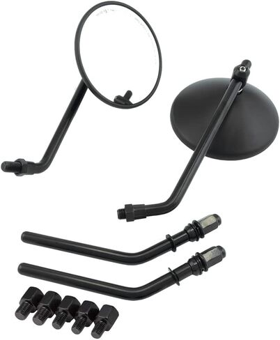 مرايا دراجة نارية مقاس 8 مم 10 مم، مرايا جانبية مستديرة للرؤية الخلفية مقاس 3.86 بوصة متوافقة مع Road King XL883C XL883N XL883L SPORTSTER، لدراجة الشوارع الرياضية كروزر تشوبر بوبر سكوتر in Kuwait