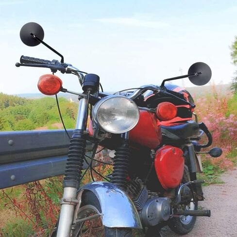 مرايا دراجة نارية مقاس 8 مم 10 مم، مرايا جانبية مستديرة للرؤية الخلفية مقاس 3.86 بوصة متوافقة مع Road King XL883C XL883N XL883L SPORTSTER، لدراجة الشوارع الرياضية كروزر تشوبر بوبر سكوتر in Kuwait