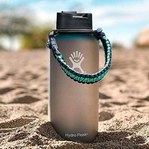 ALIENSX #1 Paracord Handle - Fits Wide Mouth Water Bottles 12oz - 64oz, Durable Carrier Survival Strap Cord with Safety Ring and Carabiner - Ideal Water Bottle Handle Strap in Kuwait