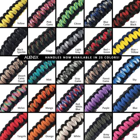 ALIENSX #1 Paracord Handle - Fits Wide Mouth Water Bottles 12oz - 64oz, Durable Carrier Survival Strap Cord with Safety Ring and Carabiner - Ideal Water Bottle Handle Strap in Kuwait