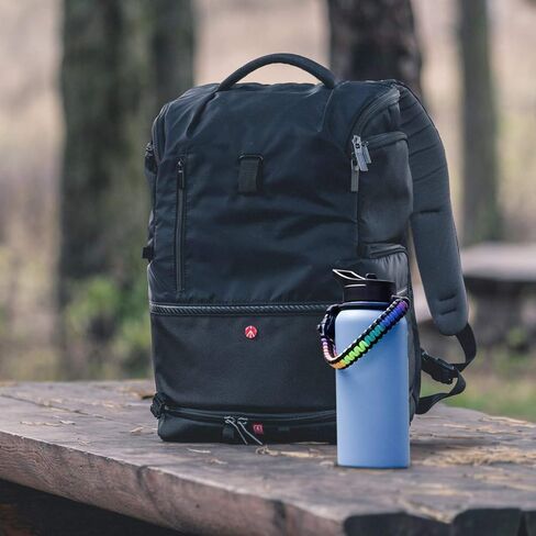 ALIENSX #1 Paracord Handle - Fits Wide Mouth Water Bottles 12oz - 64oz, Durable Carrier Survival Strap Cord with Safety Ring and Carabiner - Ideal Water Bottle Handle Strap in Kuwait