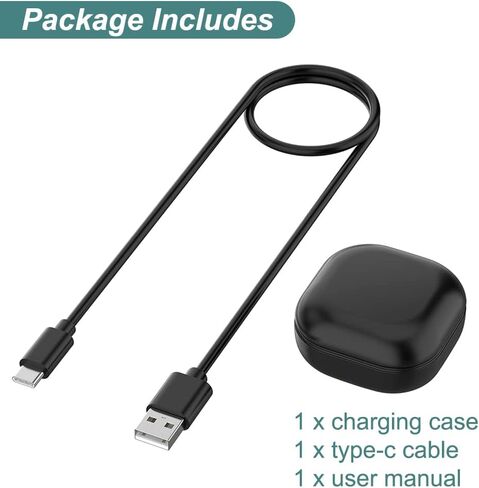 Kissmart Charging Case for Samsung Galaxy Buds 2, Replacement Charger Case Dock Station for Galaxy Buds 2 SM-R177 (Black) in Saudi Arabia
