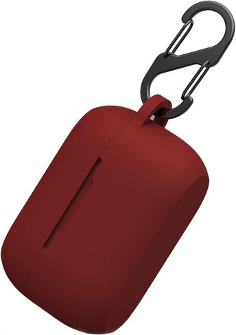 Silicone Case for Jabra Elite 75t & Jabra Elite Active 75t, Soft and Flexible, Scratch/Shock Resistant Cover with Carabiner for Jabra 75t Earbuds (Elite 75t, Black) in Saudi Arabia