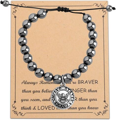 FUSTMW Army Bracelet Navy Bracelet Military Jewelry Deployment Gifts Army Gift Navy Gift in Saudi Arabia