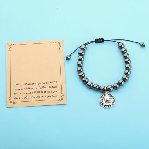 FUSTMW Army Bracelet Navy Bracelet Military Jewelry Deployment Gifts Army Gift Navy Gift in Saudi Arabia