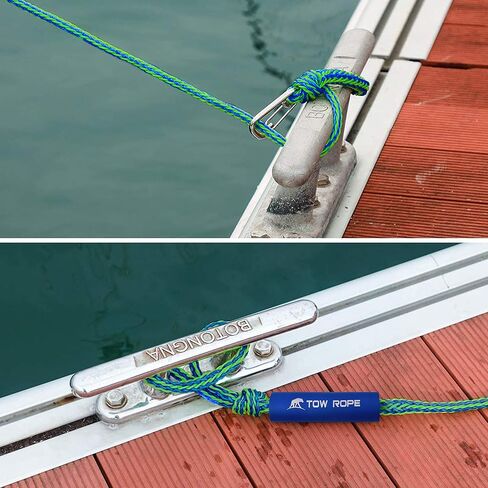 Shaddock Fishing PWC Boat Docking Lines,2 Pack Tow Rope with Clip and Loop Heavy Duty Braided Line Marine Rope Tube Ideal for Jet Ski Watercraft Boat Kayaking Available in 4 Sizes in Saudi Arabia