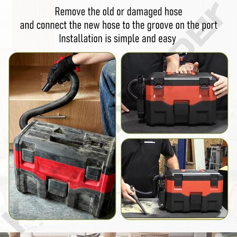 خرطوم 14-37-0160 متوافق مع مكنسة ميلووكي 0880-20 18 فولت الرطبة/الجافة، يستخدم للتخزين الخارجي الأقدم 0880-20، ولا يعمل مع تخزين خرطوم 0880-20 الجديد in Kuwait