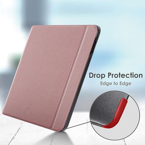 غطاء لجهاز Kobo Libra 2 - حافظة Kobo Libra 2 2021 خفيفة الوزن - ذهبي وردي - خاصية النوم التلقائي الذكي، حافظة Kobo Libra 2 الواقية، غطاء in Saudi Arabia