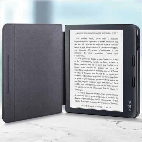 غطاء لجهاز Kobo Libra 2 - حافظة Kobo Libra 2 2021 خفيفة الوزن - ذهبي وردي - خاصية النوم التلقائي الذكي، حافظة Kobo Libra 2 الواقية، غطاء in Saudi Arabia