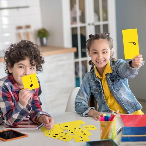 36 Pcs Music Flash Cards for Beginners Piano Chord Flashcards Elementary Rhythm Cards Wipe Clean Writable Flashcards for Educator Music Learners Classroom Education Game Playing in Saudi Arabia