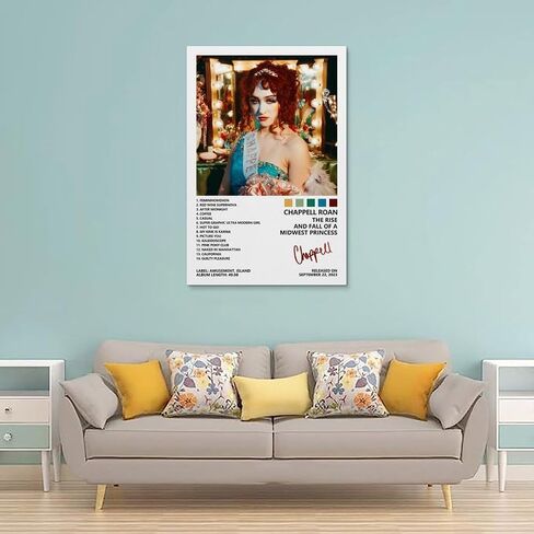 IXULZ Chappell Roan Poster The Rise And Fall of A Midwest Princess Album Cover Poster for Bedroom Aesthetic Canvas Art Wall Decor 12x18inch(30x45cm) in Saudi Arabia