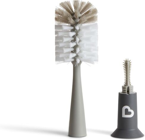 Munchkin® Bristle™ Bottle Brush, Modern Design, 2 Pack, Grey in Saudi Arabia