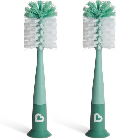 Munchkin® Bristle™ Bottle Brush, Modern Design, 2 Pack, Grey in Saudi Arabia