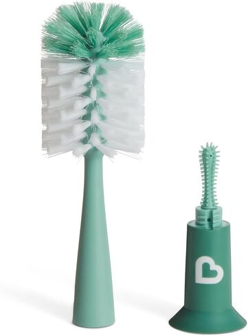 Munchkin® Bristle™ Bottle Brush, Modern Design, 2 Pack, Grey in Saudi Arabia