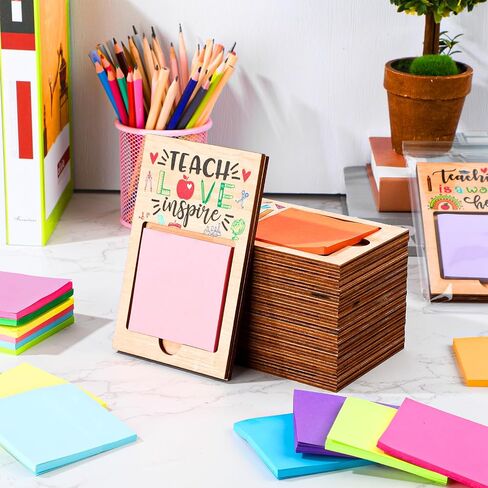 72 Pcs Teacher Appreciation Gifts Sticky Note Holder for Teacher's Day Thank You Gifts Bulk Sticky Note Pad Holder Notes OPP Bags for Coworker Employee in Saudi Arabia