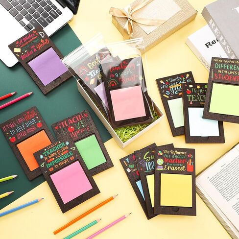 72 Pcs Teacher Appreciation Gifts Sticky Note Holder for Teacher's Day Thank You Gifts Bulk Sticky Note Pad Holder Notes OPP Bags for Coworker Employee in Saudi Arabia