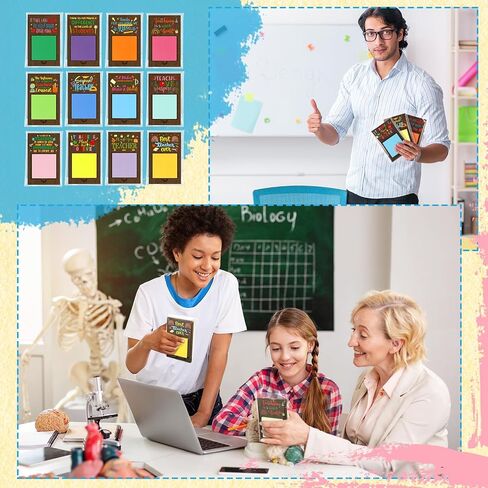 72 Pcs Teacher Appreciation Gifts Sticky Note Holder for Teacher's Day Thank You Gifts Bulk Sticky Note Pad Holder Notes OPP Bags for Coworker Employee in Saudi Arabia