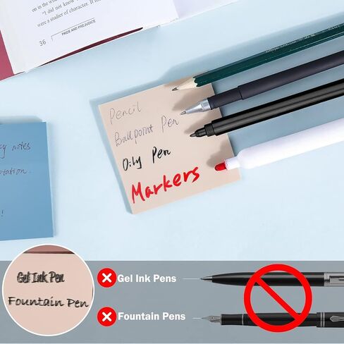 Transparent Sticky Notes,500pcs,6 Sizes Clear Sticky Notes Pads with 10 Colors,Waterproof Self-Stick Sticky Notes,Tabs Set for Annotation Books,Page Markers,Index Bible Accessories,School Study,Office in Saudi Arabia