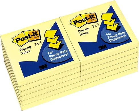 Post-it® Pop-up Notes, Canary Yellow, 100 Sheets per Pad, Pack of 12 in Saudi Arabia