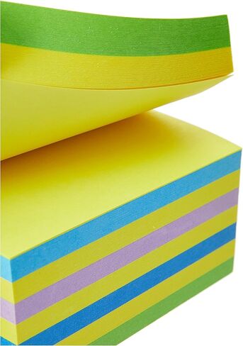 Post-it Sticky Notes Cube Pastel Colors Collection, Pack of 1 Pad, of 450 Sheets, 76 mm x 76 mm, Pink, White, Orange Colors - Self-stick Notes For Note Taking, To Do Lists & Reminders in Saudi Arabia