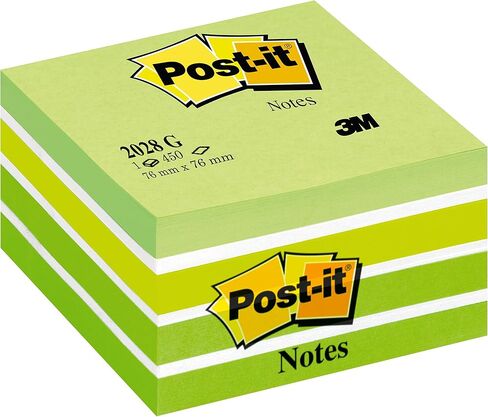 Post-it Sticky Notes Cube Pastel Colors Collection, Pack of 1 Pad, of 450 Sheets, 76 mm x 76 mm, Pink, White, Orange Colors - Self-stick Notes For Note Taking, To Do Lists & Reminders in Saudi Arabia