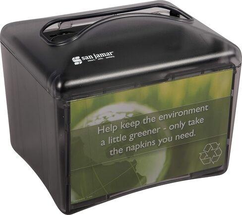 San Jamar H4003TBK H4003 Venue Table Top Interfold Napkin Dispenser, 200 Capacity, Black Pearl in Saudi Arabia