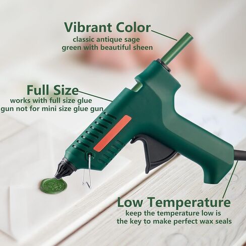 Whaline 12Pcs Sage Green Wax Seal Sticks Gradient Green Color Glue Gun Sealing Wax Sticks Envelop Sealing Wax for Wedding Invitations Cards Envelopes Gift in Saudi Arabia