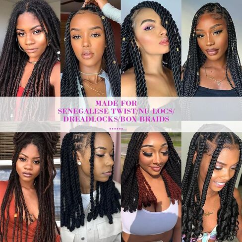 100% Brazilian Wool Hair Acrylic Yarn For African Hair Jumbo Braids/Senegalese Twist/Faux Locs/Wraps/Dreadlocks (1Roll, Natural Black) in Saudi Arabia