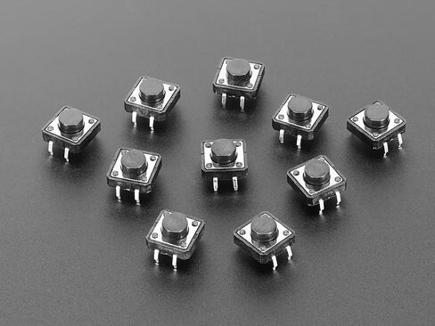 Adafruit Tactile Switch Buttons (12mm Square, 6mm Tall) x 10 Pack in Saudi Arabia