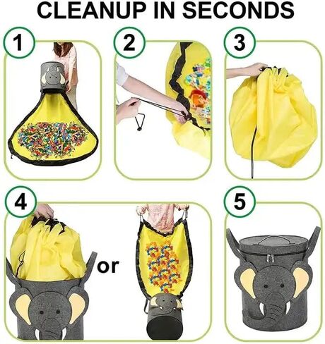 صناديق تنظيم ألعاب الأطفال، صندوق تخزين منظم لبساط لعب الأطفال، تخزين الألعاب للأولاد والبنات، تنظيم غرفة اللعب الكبيرة في الصدر وسلة تخزين وسلة قابلة للطي مع غطاء (أسد) in Kuwait