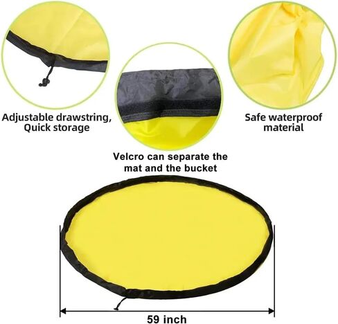 صناديق تنظيم ألعاب الأطفال، صندوق تخزين منظم لبساط لعب الأطفال، تخزين الألعاب للأولاد والبنات، تنظيم غرفة اللعب الكبيرة في الصدر وسلة تخزين وسلة قابلة للطي مع غطاء (أسد) in Kuwait