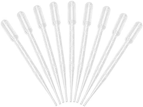 20 قطعة 3 مللي تخرج قطارة نقل بلاستيكية شفافة لنقل الزيوت العطرية العطور خلط دهانات الأكريليك والمختبر in Kuwait