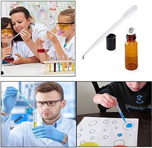 20 قطعة 3 مللي تخرج قطارة نقل بلاستيكية شفافة لنقل الزيوت العطرية العطور خلط دهانات الأكريليك والمختبر in Kuwait