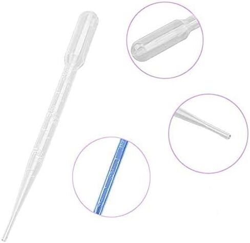 20 قطعة 3 مللي تخرج قطارة نقل بلاستيكية شفافة لنقل الزيوت العطرية العطور خلط دهانات الأكريليك والمختبر in Kuwait