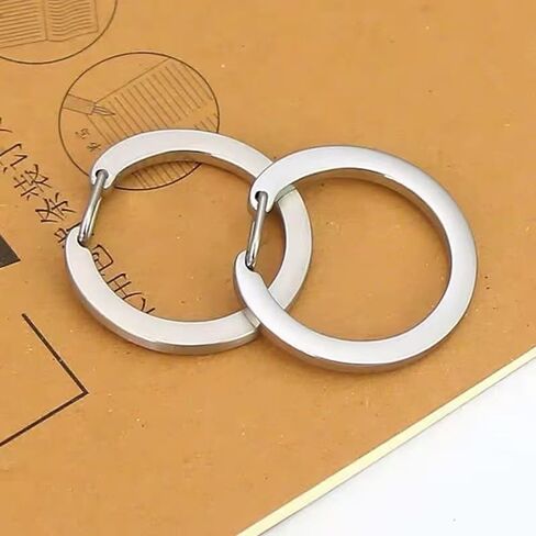 5PCS Key Ring Clips - Round Carabiner Clip, Zinc Alloy O Ring, Quick Release Keychain, Key Chain Hooks for Car Keys Purses Bags, 25mm, silver in Saudi Arabia