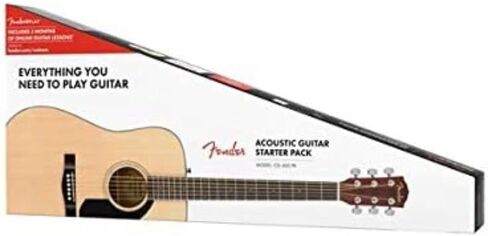 حزمة جيتار Fender CD-60S للمبتدئين، طبيعية مع حقيبة أزعج، وحزام، ولقطات، وأوتار، وحزمة دروس عبر الإنترنت مع إطار حامل جيتار واحد in Saudi Arabia