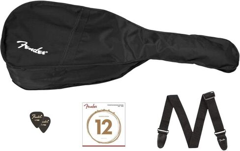 حزمة جيتار Fender CD-60S للمبتدئين، طبيعية مع حقيبة أزعج، وحزام، ولقطات، وأوتار، وحزمة دروس عبر الإنترنت مع إطار حامل جيتار واحد in Saudi Arabia