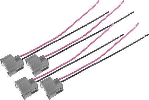 uxcell 4pcs Fuel Injector Connector Pigtail No.9098011875 for Honda Accord 2005-2013 2pin in Saudi Arabia