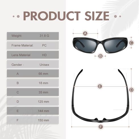 Queekay 4 Pairs Y2K Wrap Around Sunglasses Oval Dark Futuristic Sunglasses Trendy Aesthetic Silver Oval Shades for Women Men Outdoor Sports, Multicolor in Saudi Arabia