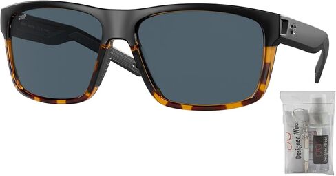 Costa Del Mar Slack Tide 6S9035 Rectangle Sunglasses for Men + BUNDLE with Designer iWear Complimentary Eyewear Kit in Saudi Arabia