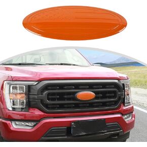 CheroCar for F150 Emblem Cover Trim,Logo Back Badge Decoration Cover Trim Compatible with Ford F150 F-150,Carbon Fiber