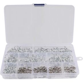 150 Pieces Double Wire Hose Clamp 10 Values Sizes Hose Clamp Kits for Different Hoses Double Wire Spring Clips Water Pipe Air Tubing Fuel Line Hose Tube Spring Clips Clamp Kits, Size 5-14mm